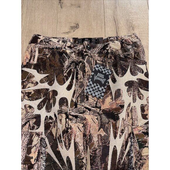 REBEL Vengeance Thick Heavy-Duty Tapestry Mens Size 30x32 Pants NWT Cargo - Picture 4 of 9